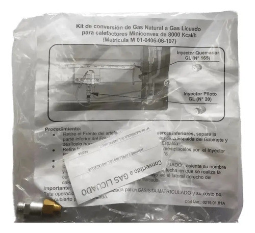 Kit De Picos Gas Envasado Estufa Eskabe Miniconvex 8000cal 0