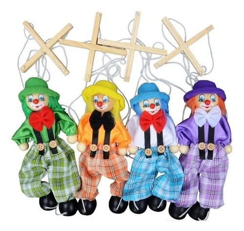 Marioneta Payaso Juguete Didáctico Navidad Color Violeta 1