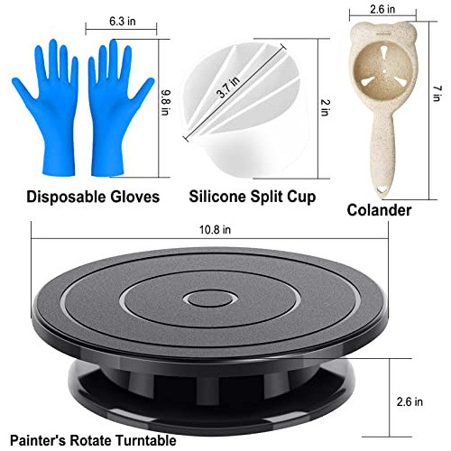 Kit Para Lograr Efectos Con Resina Epoxy Y Soporte Giratorio 1