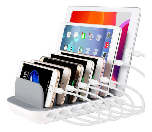 Estación De Carga Usb Pritek 7 Para Dispositivos Electrónico 0