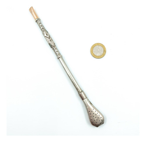 Bombilla Antigua Mate (m16) - Alpaca Plata Oro Talabarteria 0