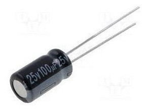 Capacitor Electrolitico 100uf X 25v 105º 6.3x11mm X 10 Uni 0