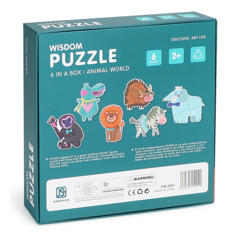 6 Rompecabezas Mundo Animal 31 Piezas Kylwin 1