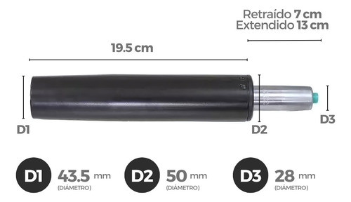 Pistón Neumático Negro Hidráulico Silla Oficina Silla Gamer 1
