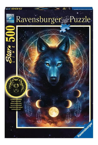Puzzle Lobo Resplandeciente 500 Piezas- Ravensburger 0