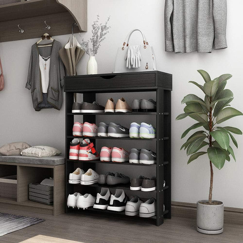 Organizador De Zapatos De Madera De 5 Niveles Compartim... 0