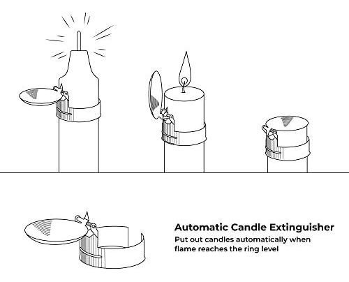 Apagador De Velas, Extintor Automatico De Velas Dorado 2u 1