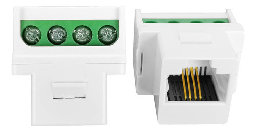 Necables Paquete De 2 Conectores De Tornillo Rj11 Cat3 Para 1