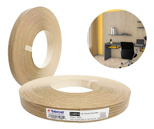 Filo Melaminico Preencolado Roble Kendal 22mmx 50mts Tece 0