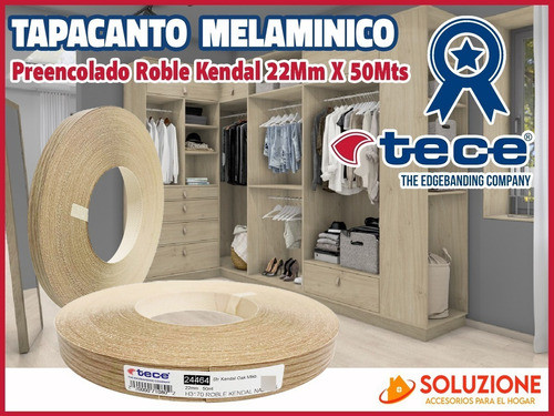 Filo Melaminico Preencolado Roble Kendal 22mmx 50mts Tece 1
