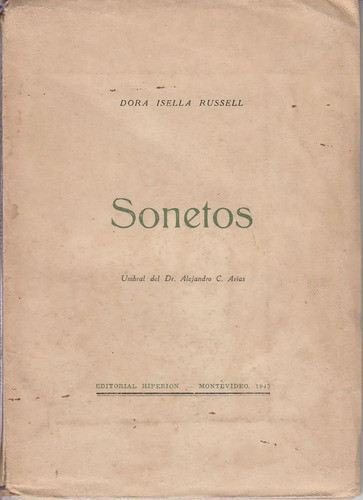 Poesia Uruguay Dora Isella Russell Sonetos 1943 Dedicado 0