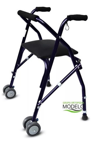 Andador Para Adulto Con Asiento Plegable Regulable Apoyo 0