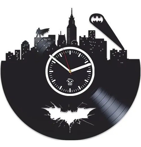 Reloj De Pared De Vinilo Para Niños Diseño De Batman Regal 0