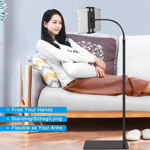Soporte Tablet Smartphone Ajustable 360 Grados Negro 1