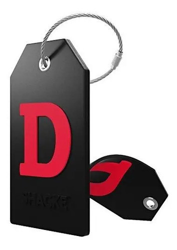 Identificador De Valija Mochila Acero Inoxidable Letra D 0