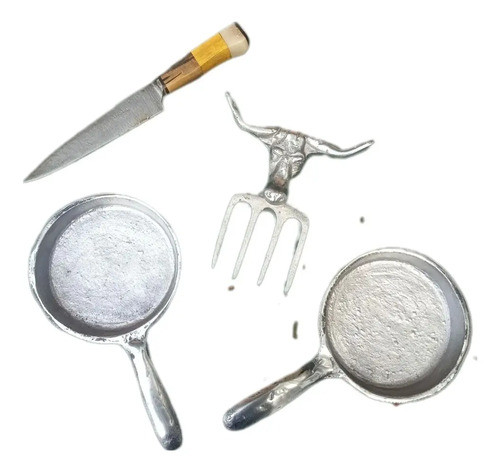 Set Parrilla Asado Kit Provoletera Garra Oso Cuchilla Tandil 0