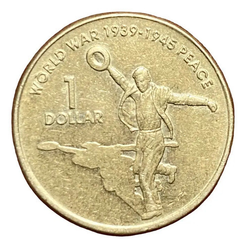 Moneda 1 Dólar Australia 2005 Km 747 Fin Segunda Guerra Wwii 0