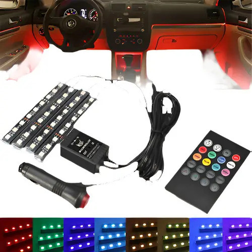 Led Car Light Interior Atmósfera Suv Floor Strip Lamp Contro 1