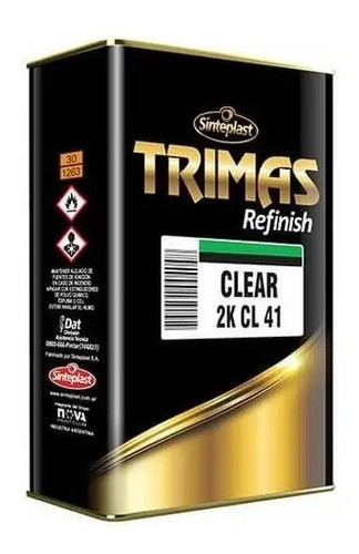 Kit Clear / Barniz 2k 4:1 + Catalizador Trimas X 1,250 L 0