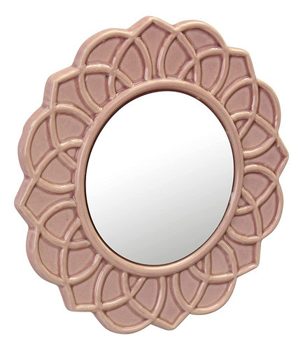 Stonebriar Decorativo 9  Dusty Rose Pink Round Floral Cerami 1