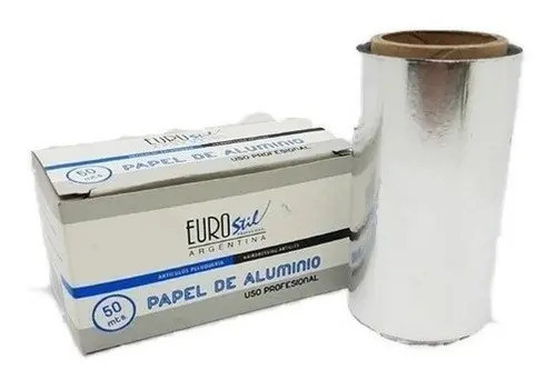 Rollo Papel Aluminio Eurostil Reflejos Mechas 50 Metros 0
