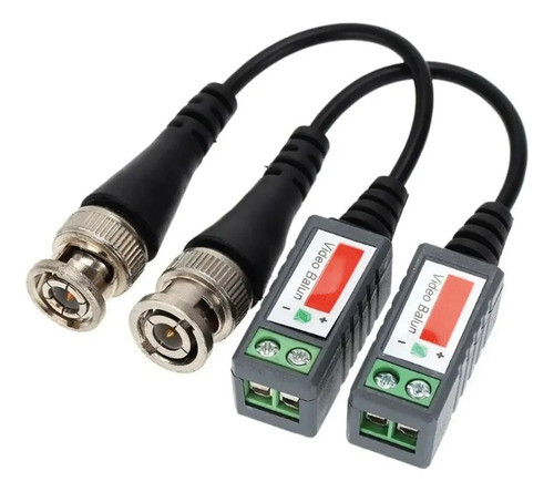 Par Balun Hd X8 Conector Bnc Camara Seguridad Utp Cctv 0