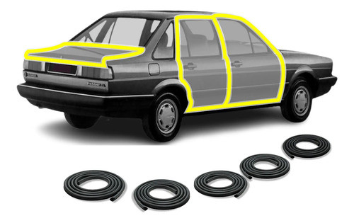 Combo Burletes De Puerta Y Baúl Volkswagen Carat + Regalo 0