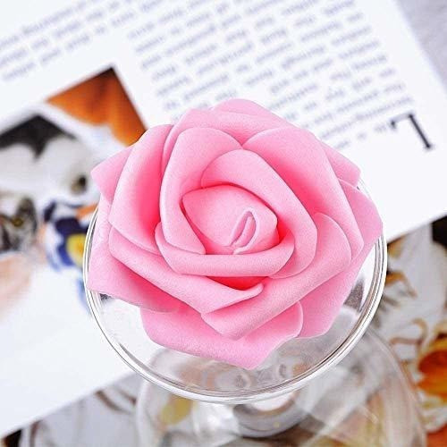 Rosas Artificiales Realistas 7cm Rosa X 100u 1