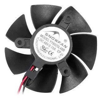 73 Mm X 22 Mm 48v Dc Ventilador Con Rodamiento De Bolas Dobl 1