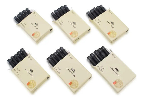 Cartuchos De Tinta Para Lapicera Jinhao Color Negro 30u. 0