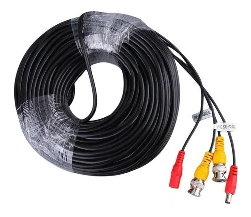 Cable 18 Mts Bnc Video + Alimentación Cámaras Seguridad Cctv Interior 0