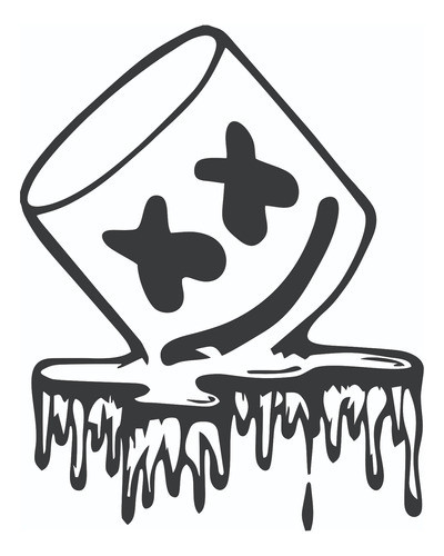 Calco Emoji Marshmello Derretido Auto Moto Tuning Pc Termo 0