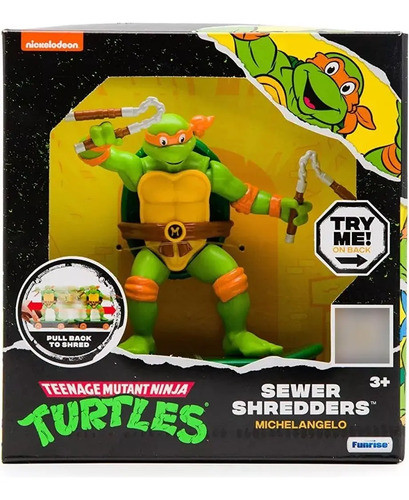 Tortugas Ninja Skate Pullback C/figura Michelangelo 71047 0