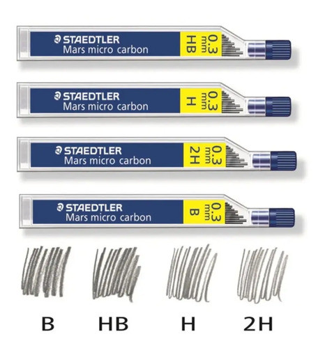 Minas Grafito Staedtler 0.3mm 2h Tubo X 12 1