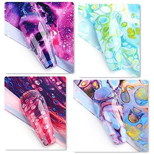 Stickers De Transferencia P/ Arte De Uñas 20foil Marble Nail 1