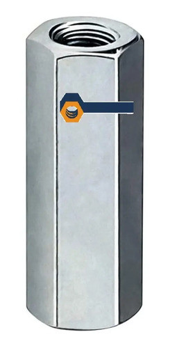Tuerca Cupla Union De Varilla Roscada 5/16 Hierro Zinc X50un 0