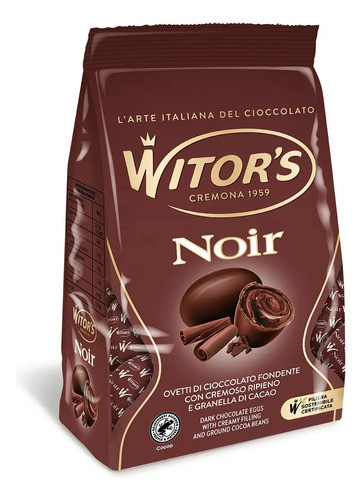 Bombones Chocolate Amargo Witor's Noir Italianos 250gr 0