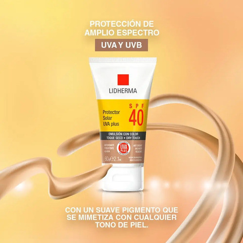 Protector Solar 40 Color +hyaluronic 4d Rich Cream Lidherma 1