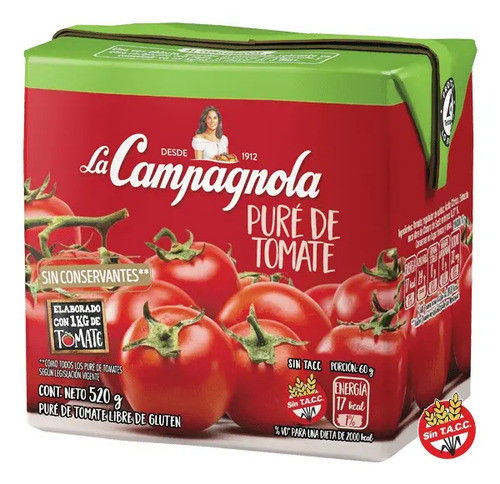 Pack X 48 Unid. Pure   520 Gr Campagn. Pure De Tomat Pro 1
