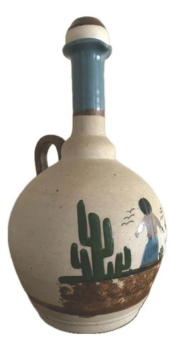 Singular Licorera Y Vasos Cerámica Pintada Artesanal -méxico 0