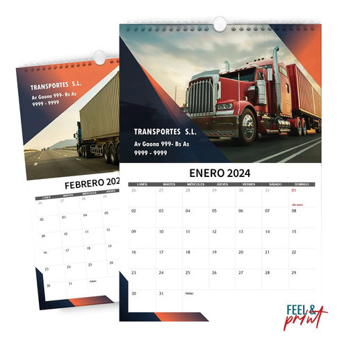 Calendario Mensual Personalizado A4 Full Color 7 Hojas 0