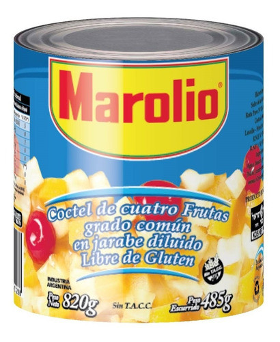 Pack X 24 Unid. Coctel Frutas   820 Gr Marolio Fruta Pro 1