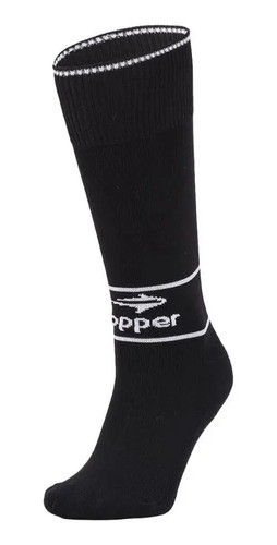 Medias Futbol Topper Clasica Kids Negro Blanco Niño 0