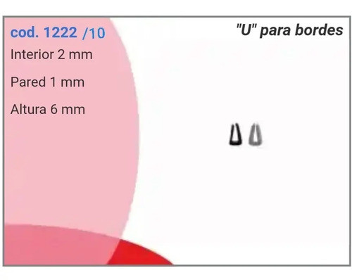 Burlete U De Pvc Para Bordes De 2 Y 2.5mm(rollo X 10 Mts) 1