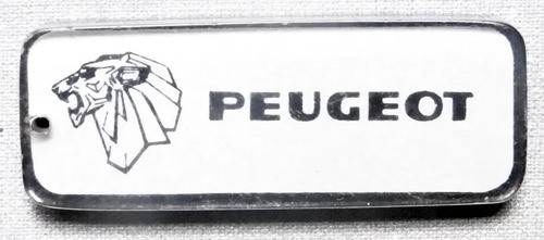 Antiguo Llavero Peugeot Emblema Leon Acrilico 0
