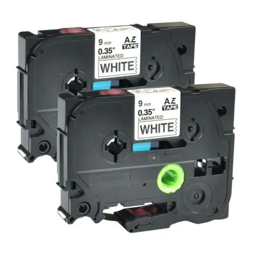 2 Pk Tz Tze 221 Etiqueta Cinta Negro Sobre Blanco Para Broth 0