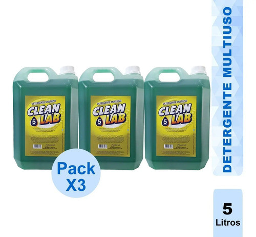 Detergente Multiuso 3 X 5 Lts Oferta Clean Lab 0