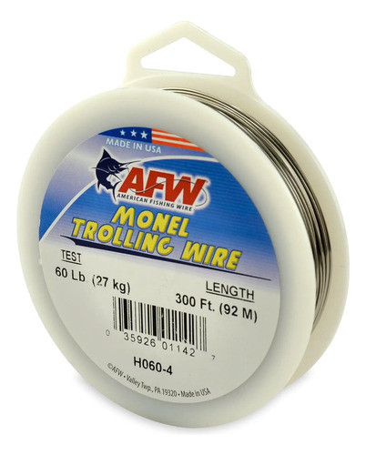 Afw Alambre Americano Monel Pesca 60 Libras, 300 Pies 0