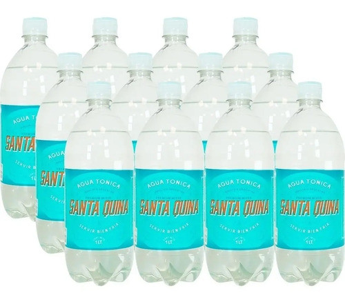 Pack X12 Santa Quina Agua Tonica X1 Litro - Gaseosa Sin Tacc 0