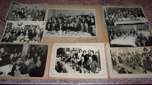 Lote 8 Fotos Antiguas: Reuniones, Cumpleaños. 1950 A 1967 0